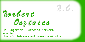 norbert osztoics business card